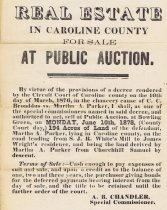 Caroline County Real Estate Auction 1878