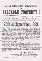 Estate Sale of G.W.E. Row 1883