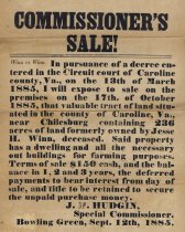 Caroline County Commissioner's Sale 1885