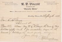R.D. Vincent receipt 1902