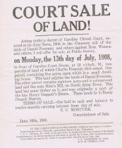 Caroline County Land Sale 1908