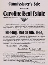 Caroline County Real Estate Sale 1908