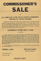 Caroline County Land Sale 1950