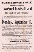 Caroline County Land Sale 1910