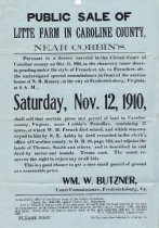 Caroline County Farm Sale 1910