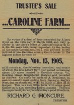 Caroline County Trustee's Sale 1905