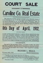 Caroline County Real Estate Sale 1912