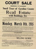 Caroline County Real Estate Sale 1915