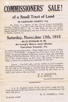 Caroline County Land Sale 1915