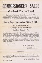 Caroline County Land Sale 1915