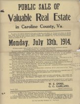 Caroline County Estate Sale 1914