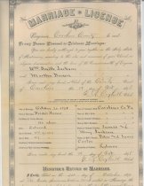 Marriage Certificate of William Smith Jackson and Martha Brown