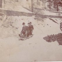 Men Sledding