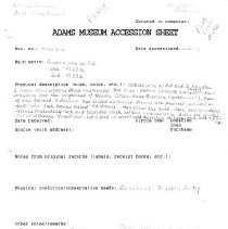 AHC.1997.0023a- Scan of Original Accession Sheet