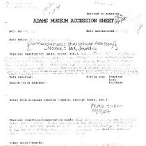 AHC.1997.0043- Scan of Original Accession Sheet