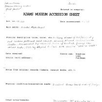 AHC.1997.0253- Scan of Original Accession Sheet