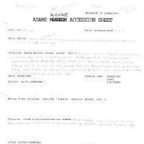 AHC.1997.0700- Scan of Original Accession Sheet