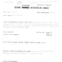 AHC.1997.1186a- Scan of Original Accession Sheet