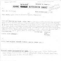 AHC.1997.1572a- Scan of Original Accession Sheet