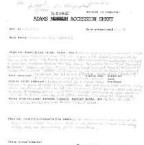 AHC.1998.0229a- Scan of Original Accession Sheet