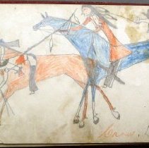 Autograph Book containing pictograph drawn by Crow Dog.