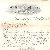 Memo from W.E. Adams to T.J. Grier