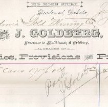 Goldberg Grocery Receipt