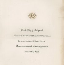Lead High School Commencement  Exercises