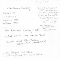 Genealogical Research for Annie Gerard Scrapbook