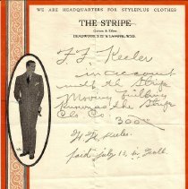 Stripe Clothing Co. Receipt