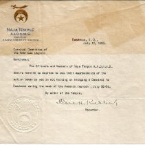 Deadwood NAJA Temple Letter