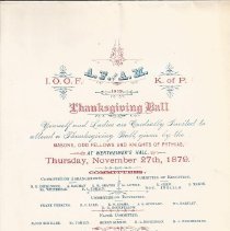 Invitation to Thanksgiving Ball