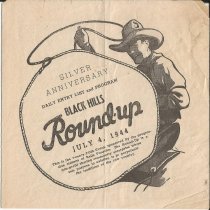 "Silver Anniversary Daily Entry List and Program Black Hills Roundup"