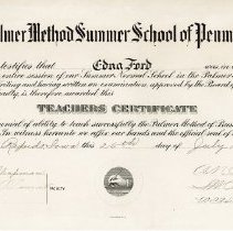 Teacher's Certificate