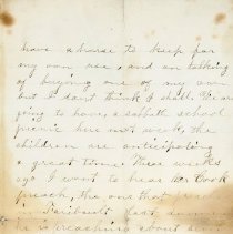 From Sarah Sawyer to W.E. Adams asking if he, Mattie and Foster went to sum