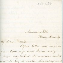 From Hattie Byfield Chipman to Uncle (W.E. Adams) re. general news