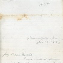 From Hattie Byfield Chipman to Uncle (W.E. Adams) re. general news