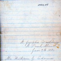 From Hattie Byfield Chipman to Uncle (W.E. Adams)