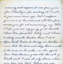 From Hattie Byfield Chipman to Uncle (W.E. Adams)