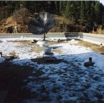 Roof top with satellite dish