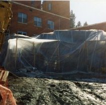 Covered construction equipment