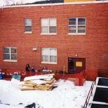 Snow covered construction area