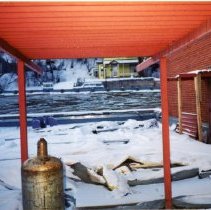 Snow covered construction area
