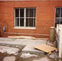 Section of concrete foundation