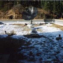 Roof top with satellite dish