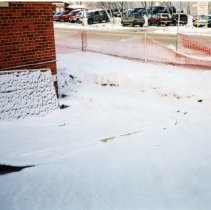 Snow covered construction area