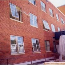 View of construction to exterior of hospital building