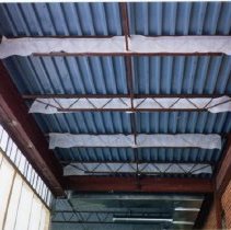 Underside of steel roof panel
