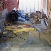 Section of framed-in addition to hospital building