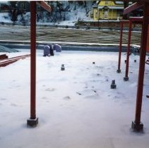 Snow covered area of construction site